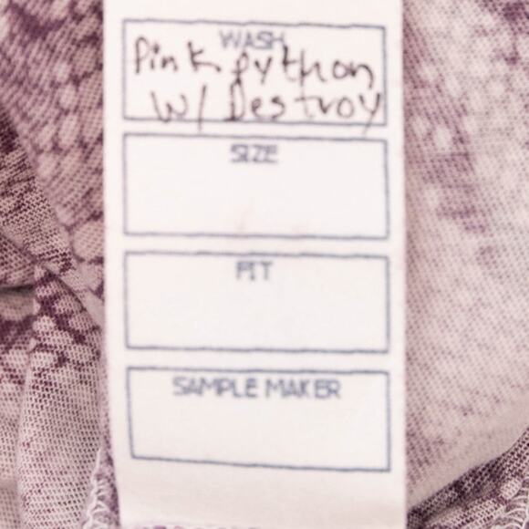 Current/Elliott Pink Python Print Short Sleeve Crew Neck T-Shirt Size Small - Picture 6 of 8